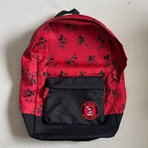 Disney Mickey Mouse Red and Black 14 Inch Backpack